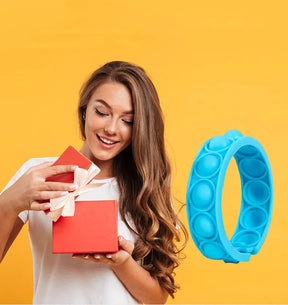 Bracelete Sensorial Fidget Bubble Simple Dimple: Alívio de Estresse e Ansiedade em Cores Vibrantes