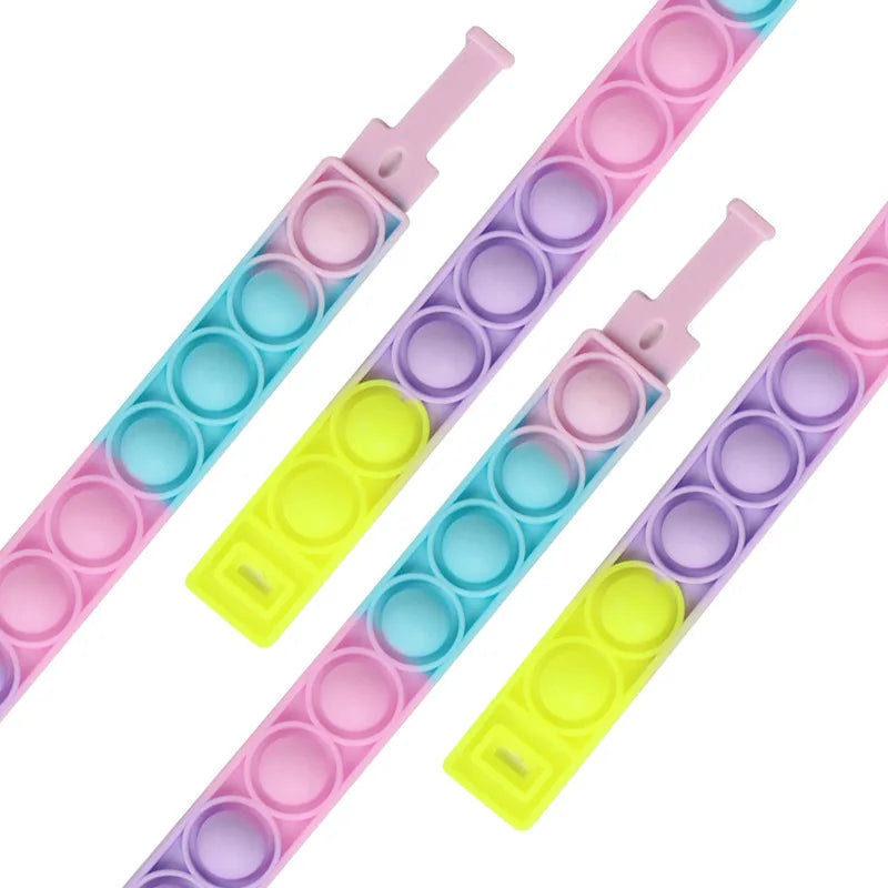 Bracelete Sensorial Fidget Bubble Simple Dimple: Alívio de Estresse e Ansiedade em Cores Vibrantes