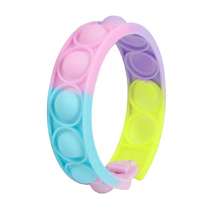 Bracelete Sensorial Fidget Bubble Simple Dimple: Alívio de Estresse e Ansiedade em Cores Vibrantes