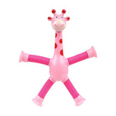 Brinquedo Girafa de Tubo Telescópico para Crianças: Diversão Anti-stress e Sensorial!