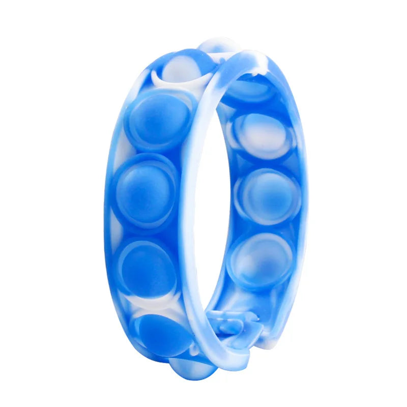 Bracelete Sensorial Fidget Bubble Simple Dimple: Alívio de Estresse e Ansiedade em Cores Vibrantes