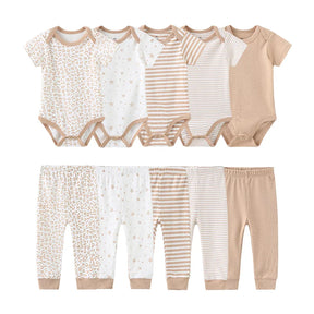 Kit Conjunto Body e Calça - 10 peças, Coleção Ternura em Tons