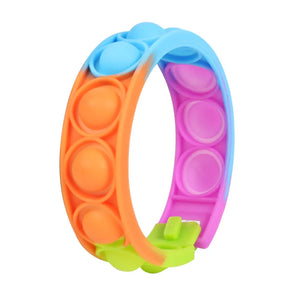 Bracelete Sensorial Fidget Bubble Simple Dimple: Alívio de Estresse e Ansiedade em Cores Vibrantes