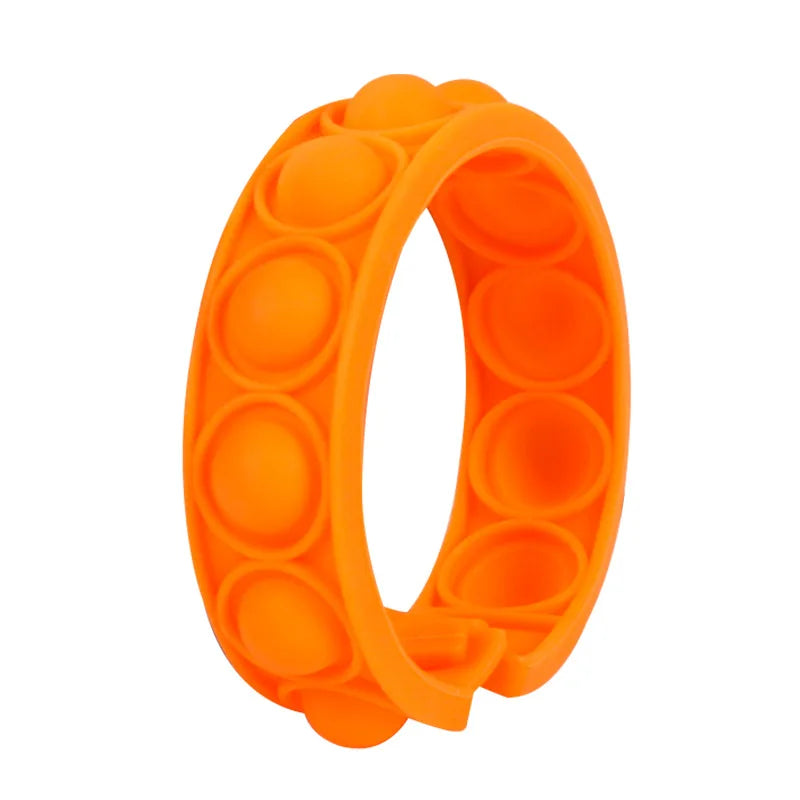 Bracelete Sensorial Fidget Bubble Simple Dimple: Alívio de Estresse e Ansiedade em Cores Vibrantes