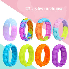 Bracelete Sensorial Fidget Bubble Simple Dimple: Alívio de Estresse e Ansiedade em Cores Vibrantes