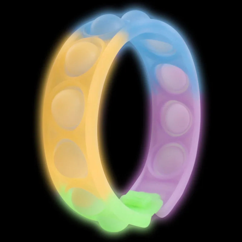 Bracelete Sensorial Fidget Bubble Simple Dimple: Alívio de Estresse e Ansiedade em Cores Vibrantes