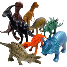 Kit Com 8 Dinossauros Emborrachado