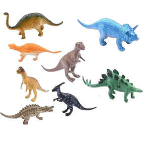 Kit Com 8 Dinossauros Emborrachado