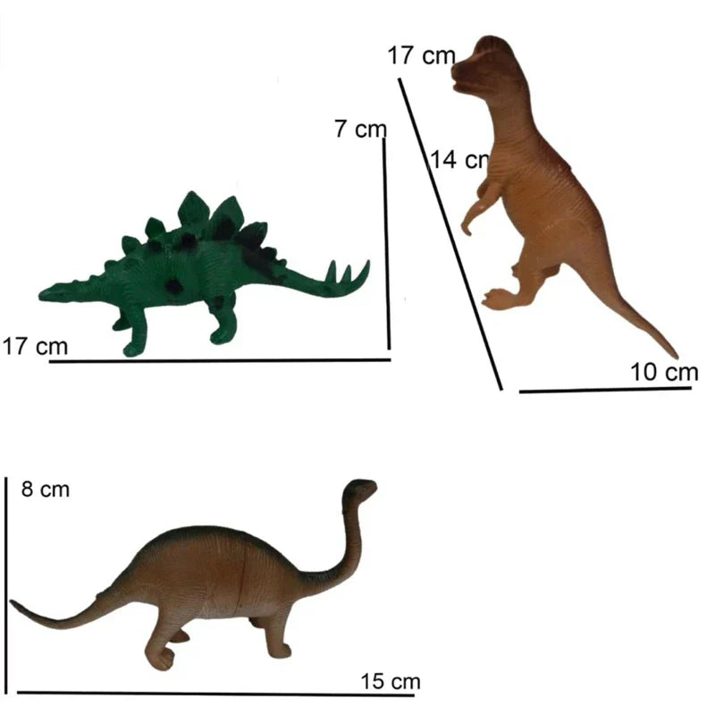 Kit Com 8 Dinossauros Emborrachado